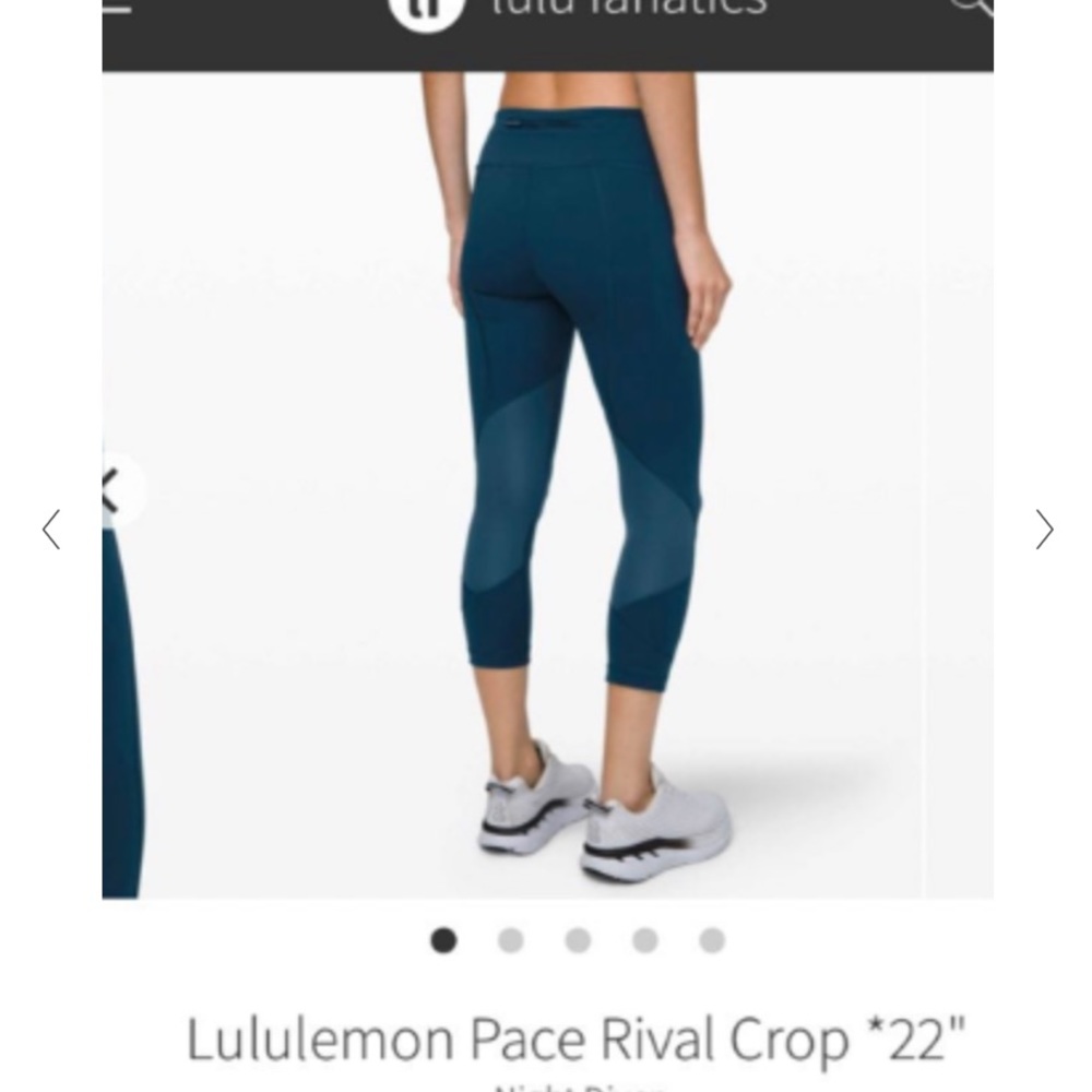 Lululemon Pace Rival Mid-Rise Crop 22”